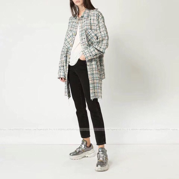 Faith Connexion Oversized Tweed Over Shirt Jacket - Picture 8 of 8